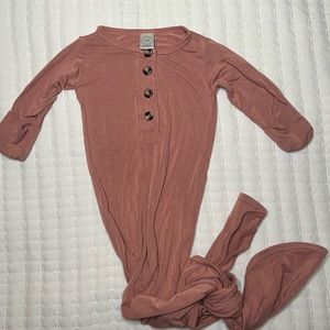 LOU LOU bamboo copper rust knotted gown